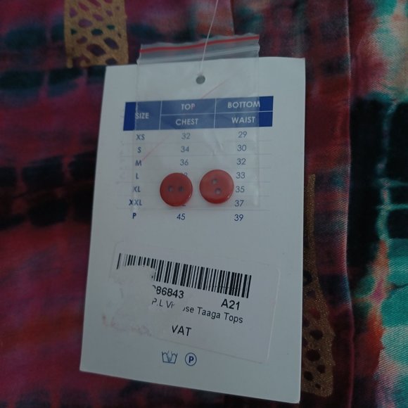 SOLD! - Aarong TAAGA Batik Rich ColorsTop, Sz M - Picture 9 of 9